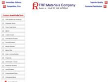Tablet Screenshot of frpmaterials.com